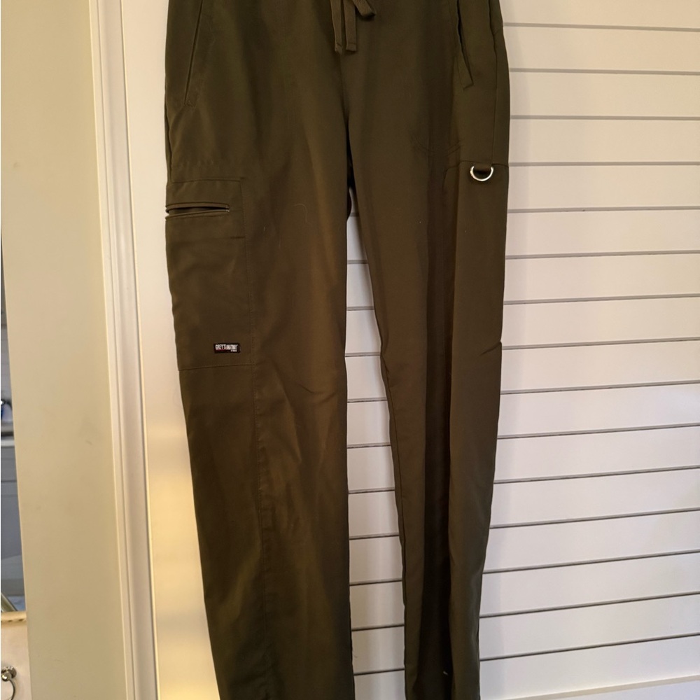 Greys Anatomy Spandex Stretch Olive SMALL Scrub Pants